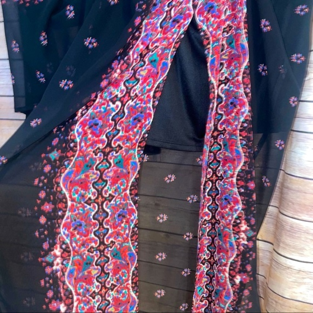 Express Black Floral Maxi Dress NEW - Picture 6 of 11